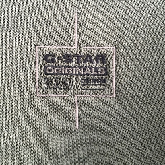 G-Star Men's Olive Green Logo Sweater Sweatshirt Small - Picture 6 of 15